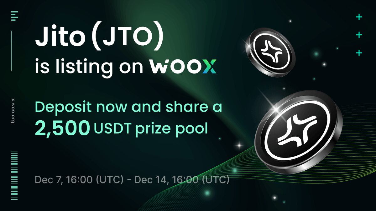 Jito (JTO)listing: Deposit and share a $2,500 USDT prize pool!