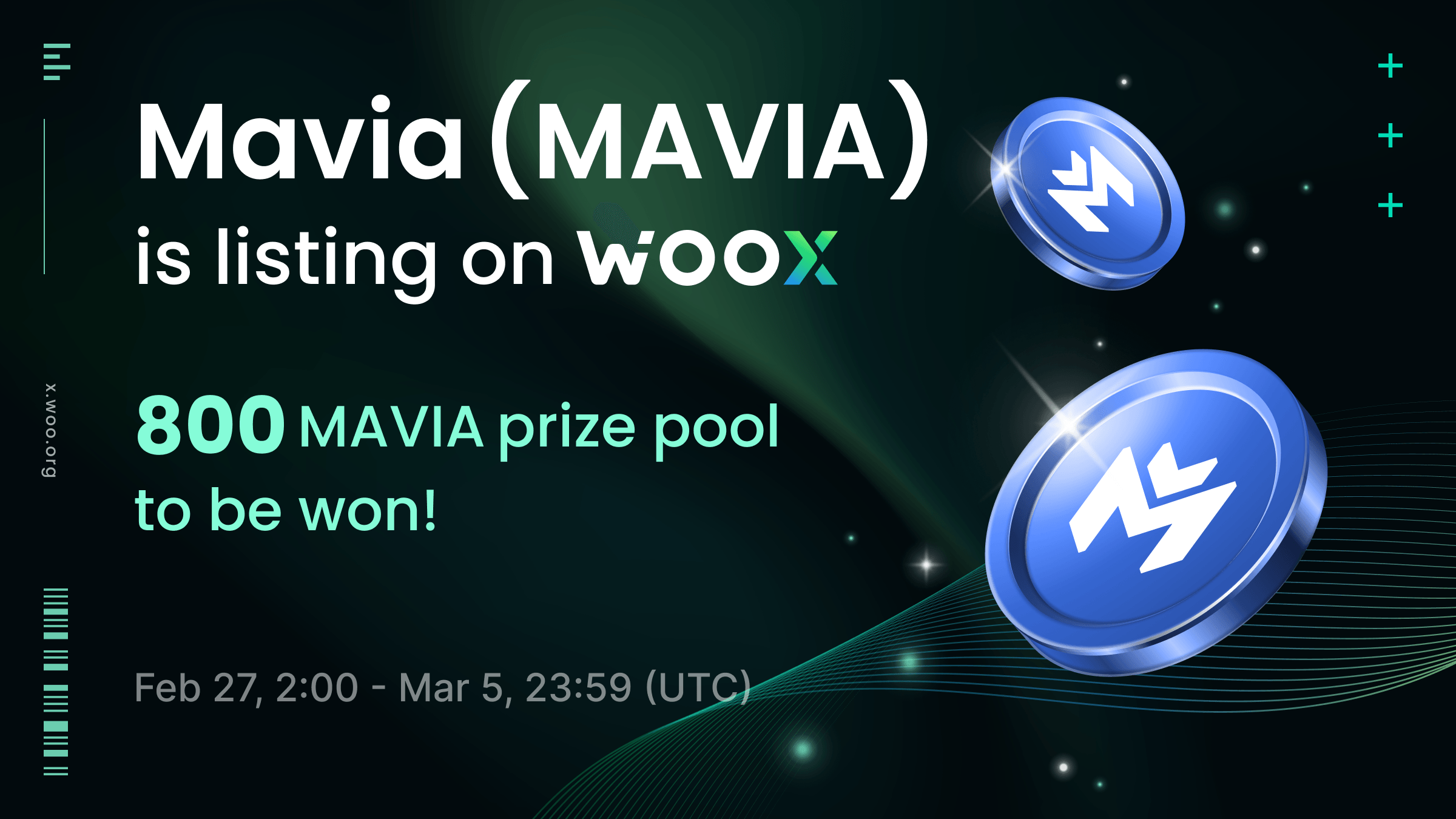 MAVIA listing: Trade and share a 800 MAVIA prize pool + a Mavia Land NFT!