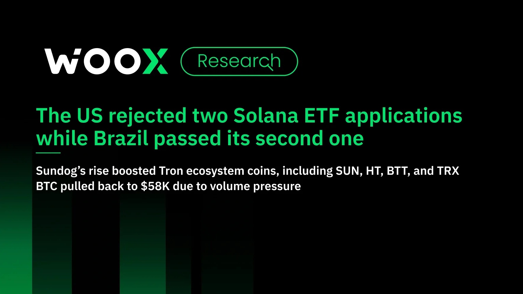 美國拒絕了兩項 Solana ETF 申請，而巴西則通過了其第二隻 Solana ETF 申請