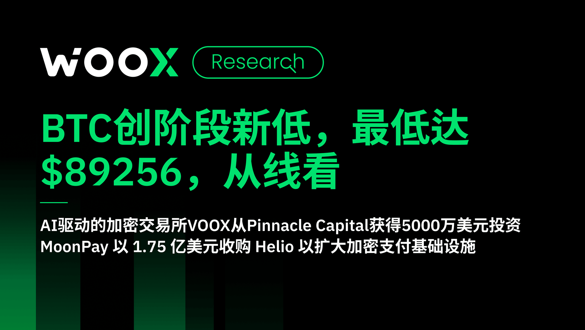 BTC创阶段新低，最低达$89256，从线看