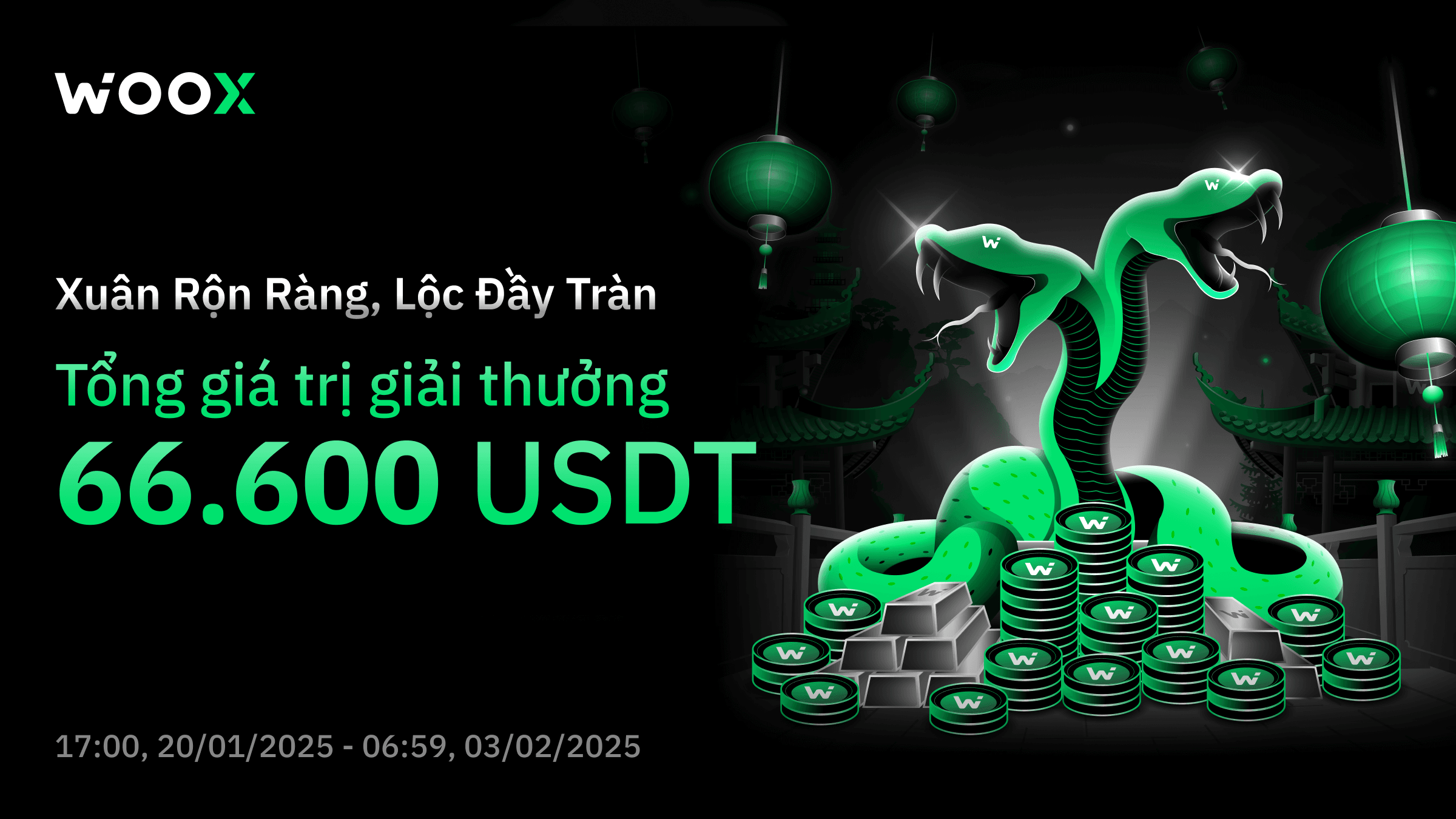 Xuân Rộn Ràng, Lộc Đầy Tràn cùng WOOX với giải thưởng $66,600