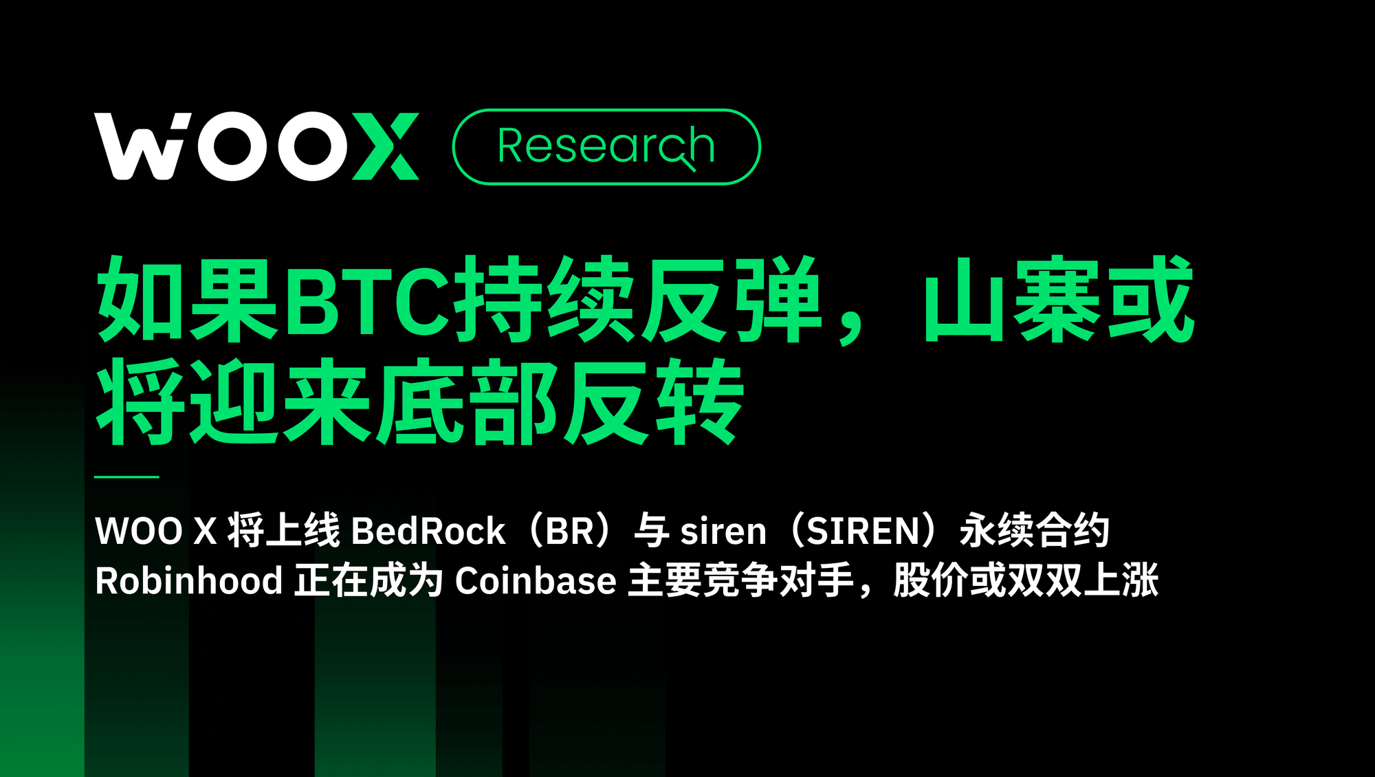 如果BTC持续反弹，山寨或将迎来底部反转