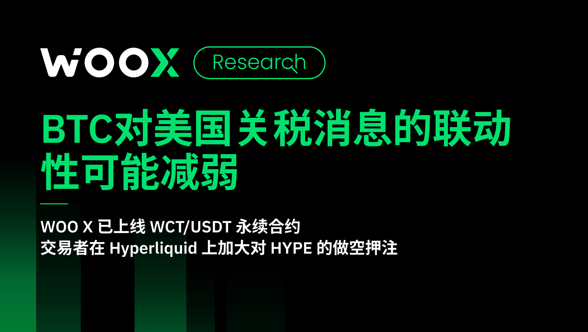 BTC对美国关税消息的联动性可能减弱