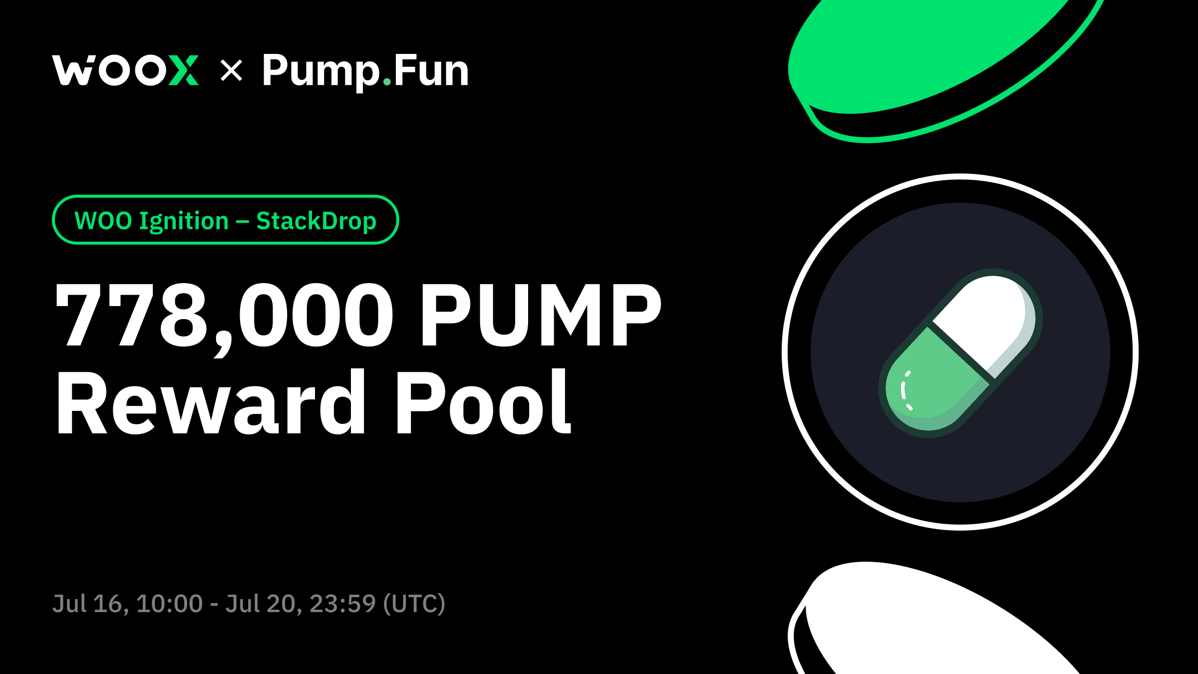 WOO Ignition: Pump.fun (PUMP) StackDrop - Earn Airdrops with WOO X