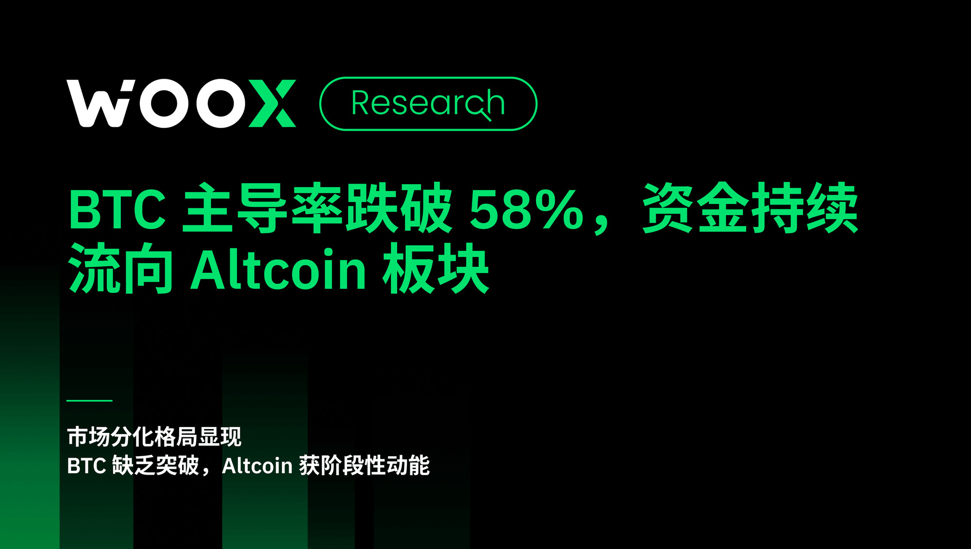 BTC 主导率跌破 58%，资金持续流向 Altcoin 板块