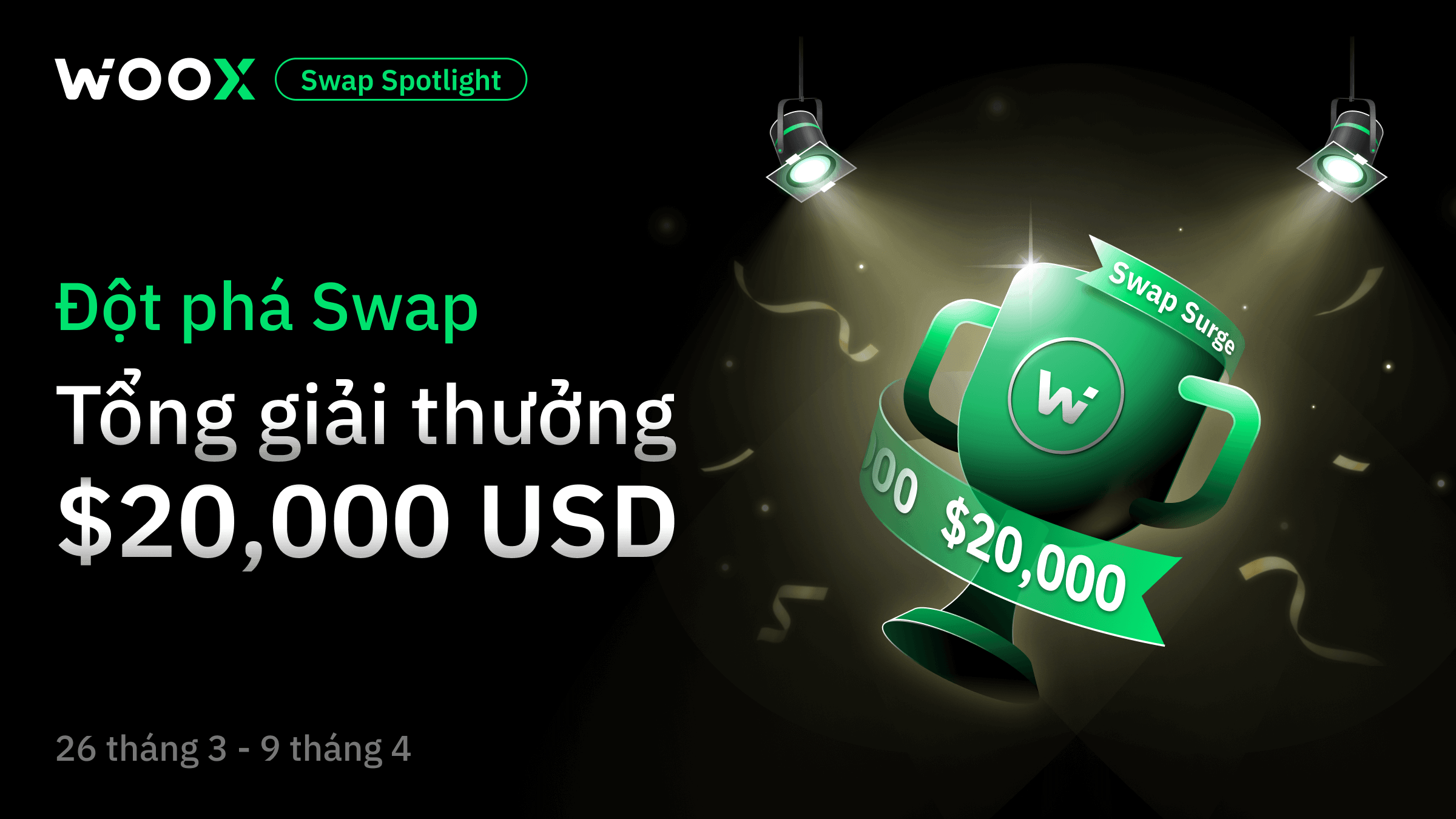 Giao Dịch Swap: Rinh Ngay Giải Thưởng 20.000 Đô!