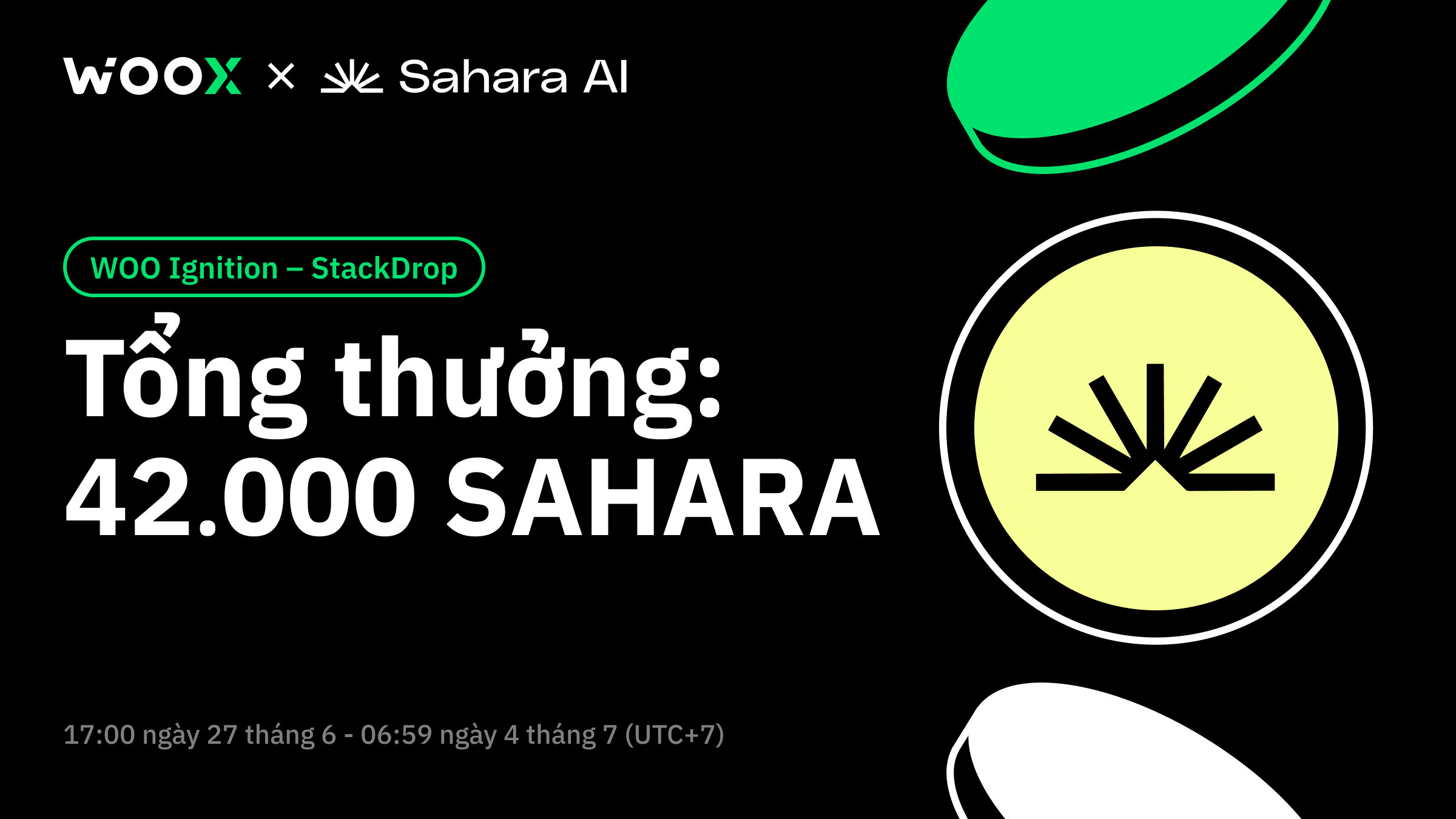 WOO Ignition - Sahara AI (SAHARA) StackDrop: Kiếm Airdrop với WOO X