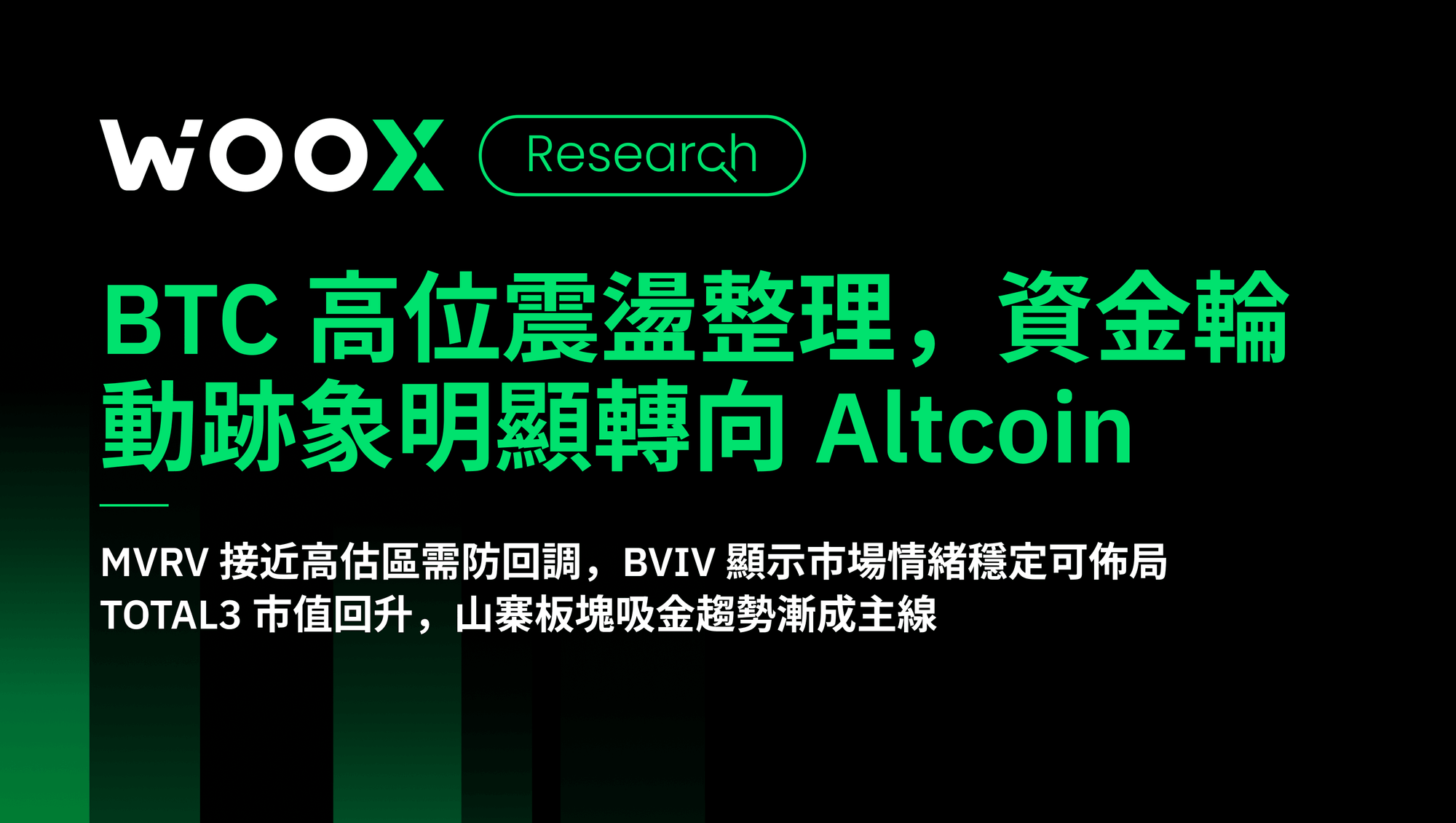 BTC高位震盪整理,資金輪動跡象明顯轉向Altcoin