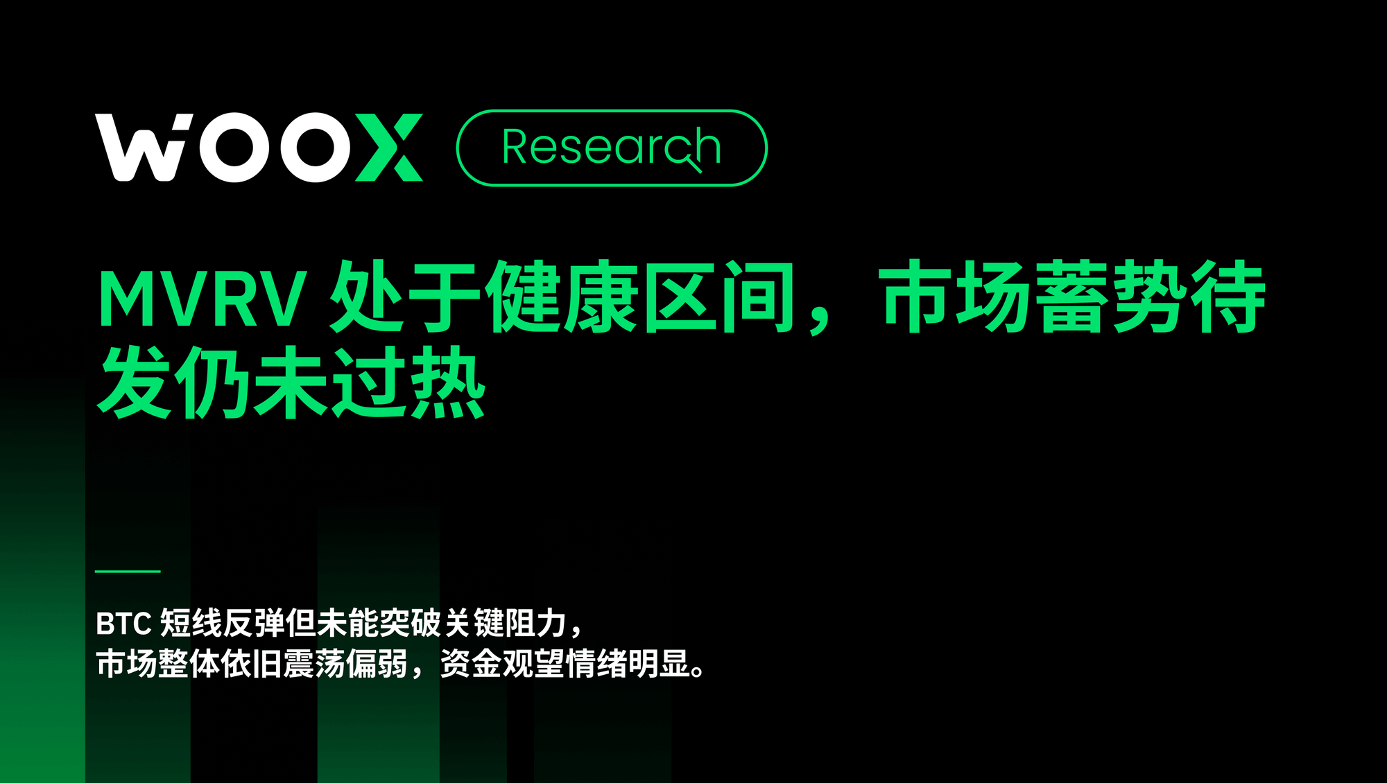 MVRV 处于健康区间,市场蓄势待发仍未过热